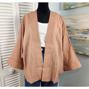 Attitudes by Renee Beige Kimono One Size Fits Many